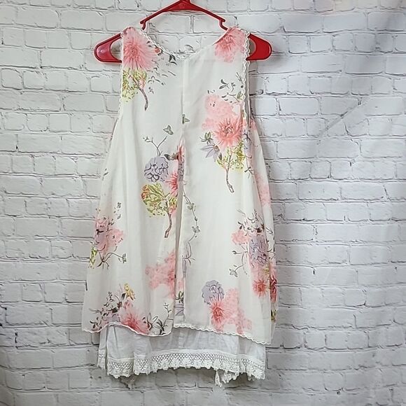 R Cinco Ranch Boho Hippie Western Embroidered Floral Print Draped Layered Vest - Picture 4 of 11